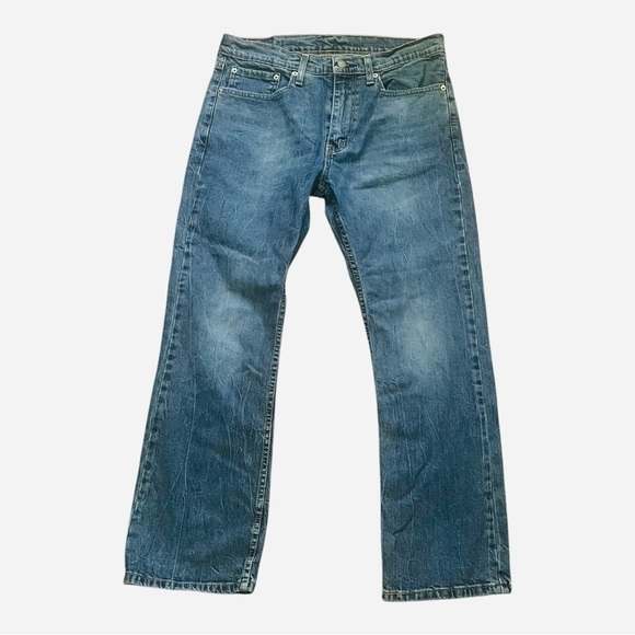 Levi Strauss Other - Levi Strauss  denim blue straight jeans 527 Men 34/30 5pockets design zip logo